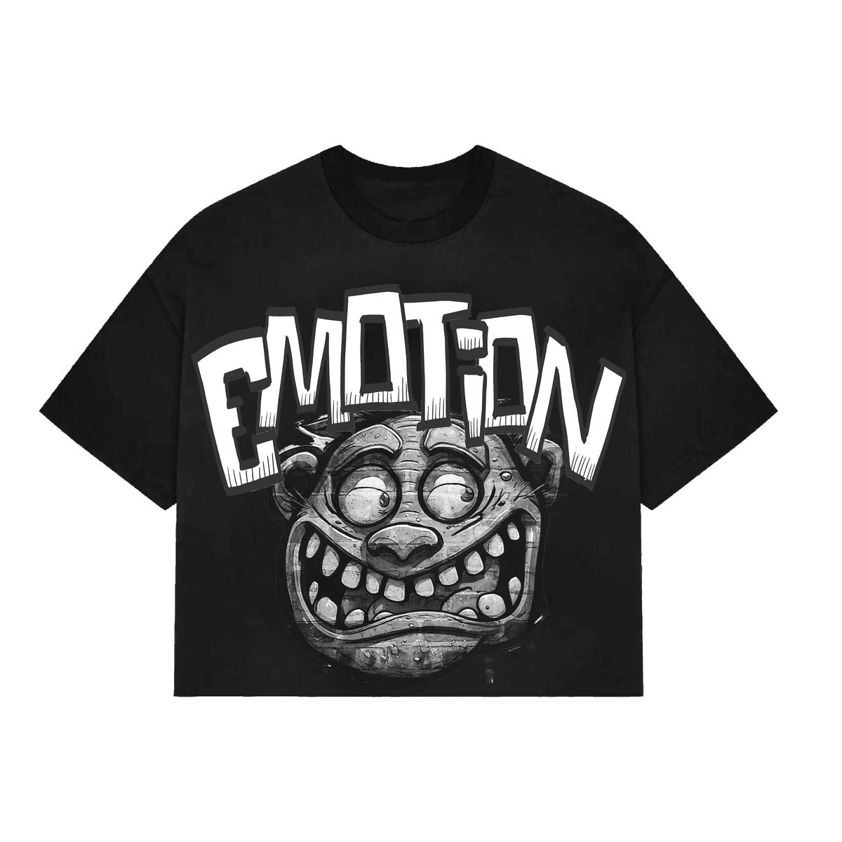 Mixed Emotions Black Monster Cropped T-Shirt
