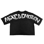 Mixed Emotions Black Monster Cropped T-Shirt