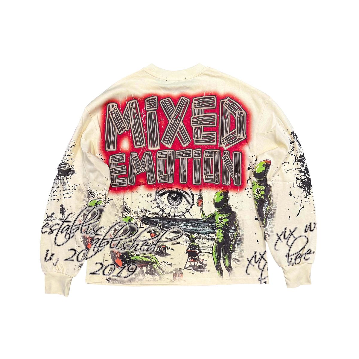 Mixed Emotions Art Club Cream Long Sleeve