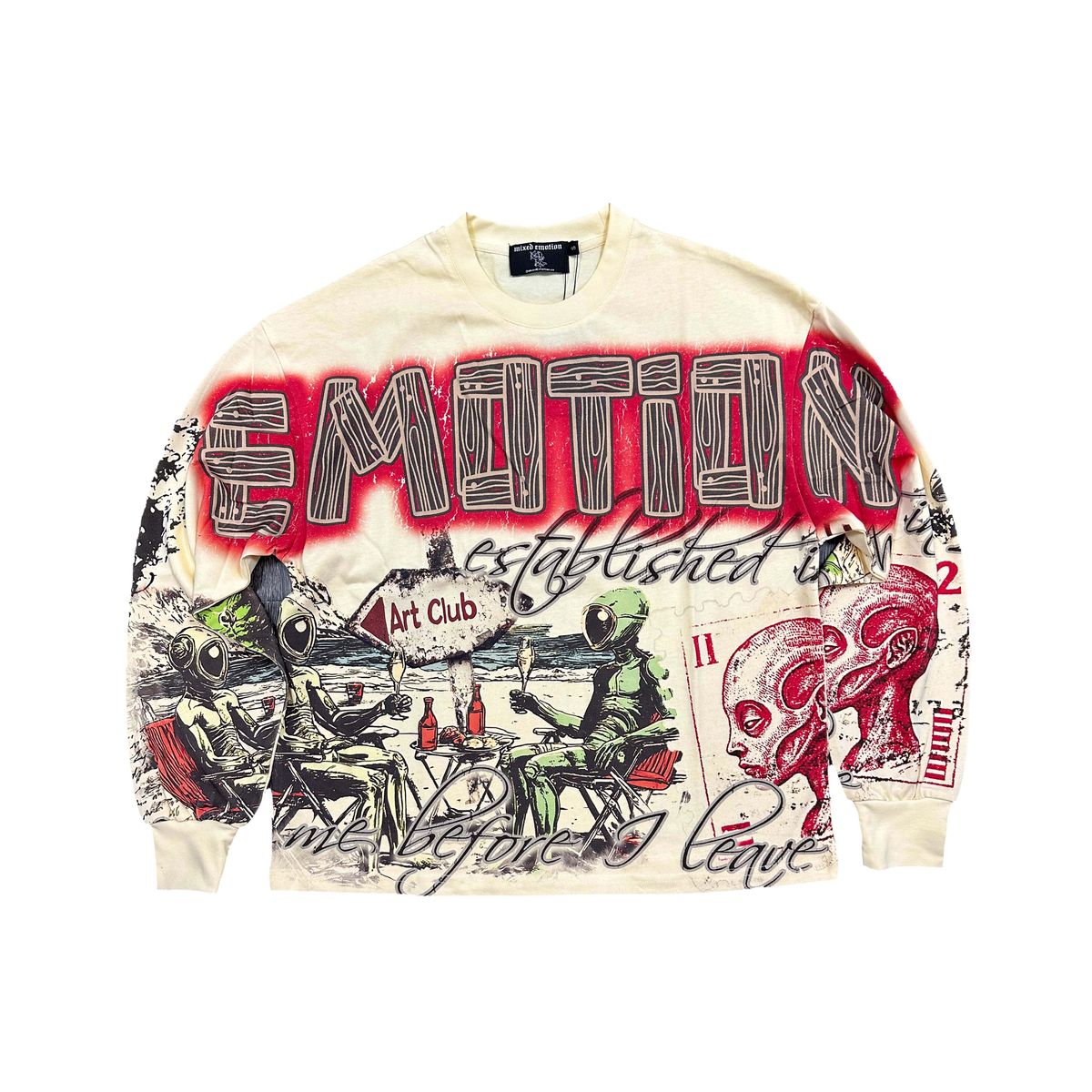 Mixed Emotions Art Club Cream Long Sleeve