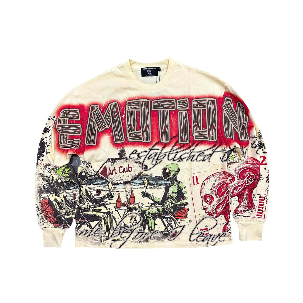 Mixed Emotions Art Club Cream Long Sleeve