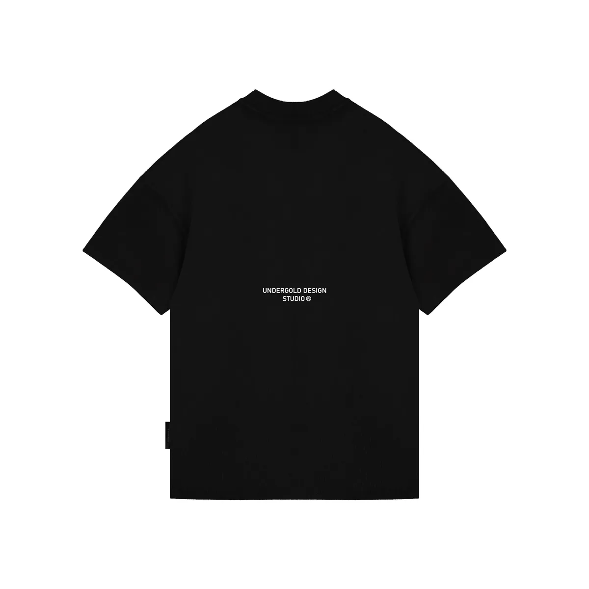 Undergold Gratia Plena Mary Embroidered Black T-Shirt