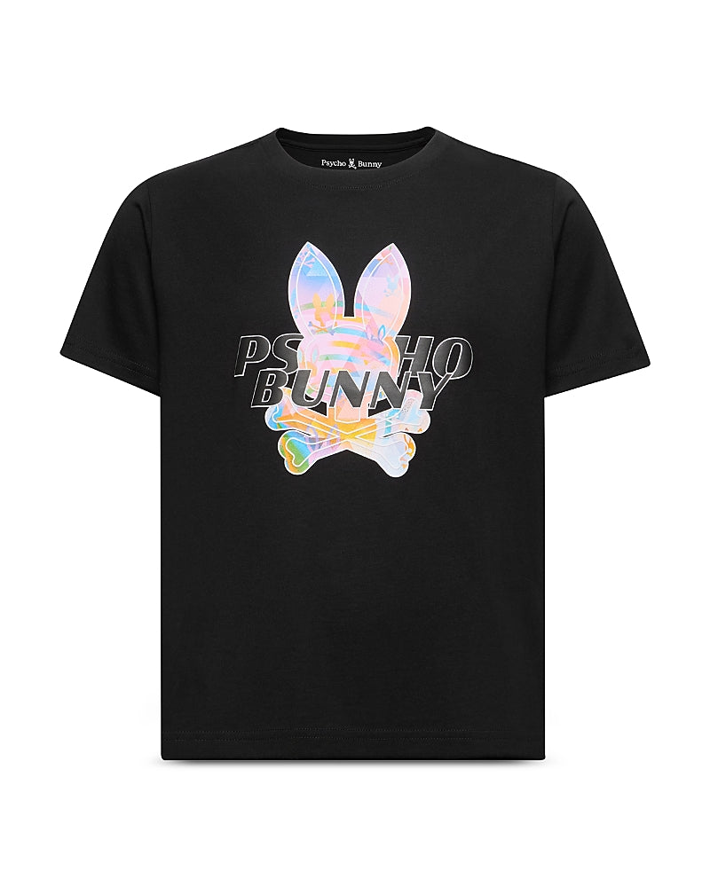 PSYCHO BUNNY MILO GRAPHIC BLACK T-SHIRT