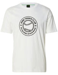 Hugo Boss Cotton-jersey T-shirt with tennis-themed artwork
