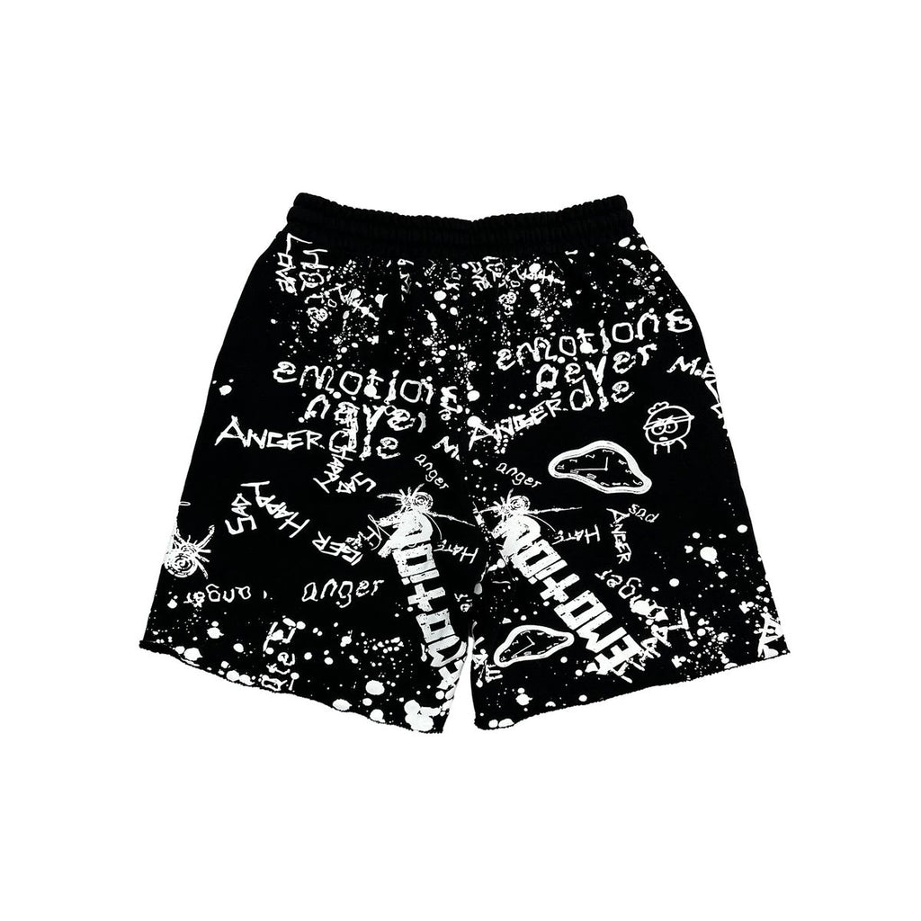 Mixed Emotions Black 'Graffiti' shorts