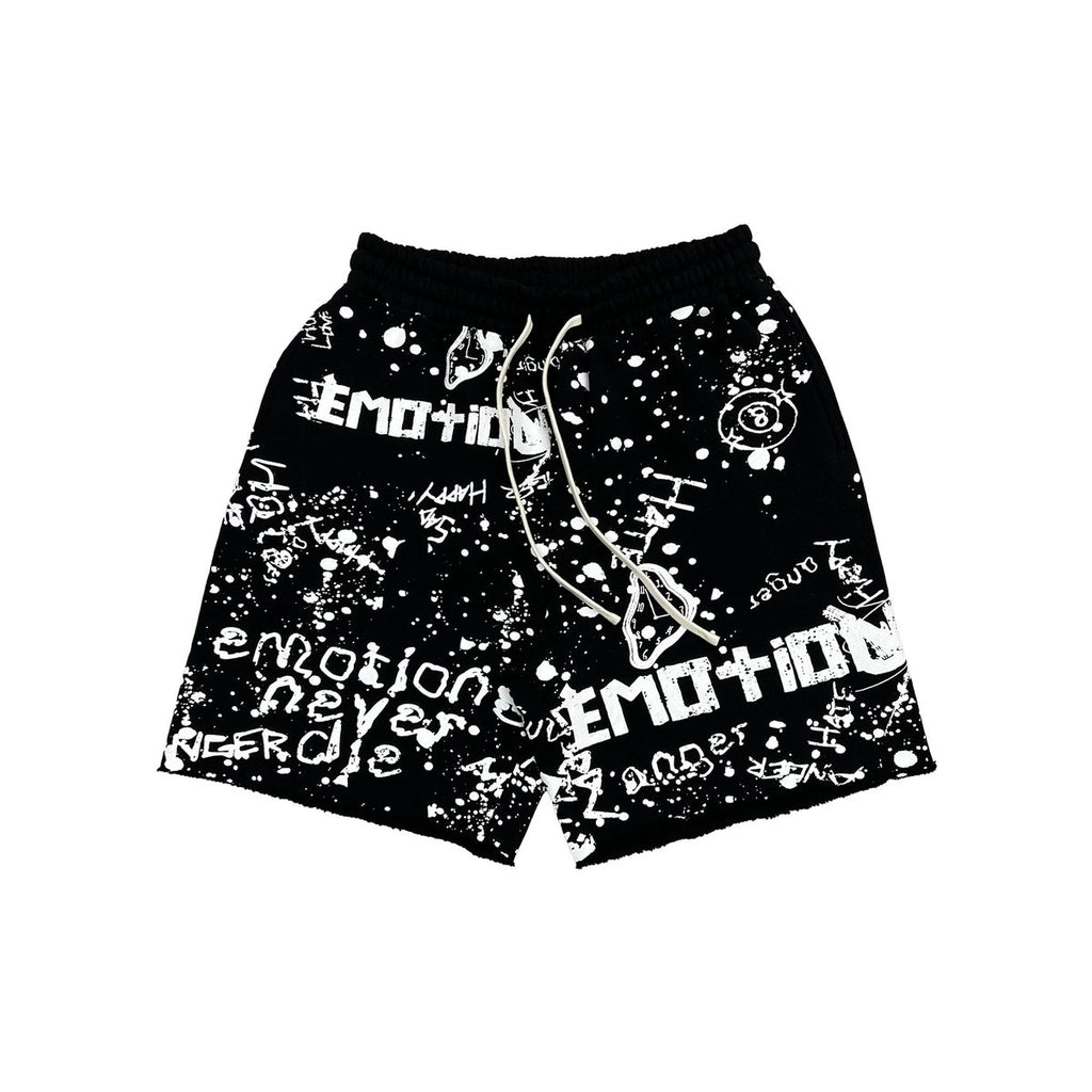 Mixed Emotions Black 'Graffiti' shorts