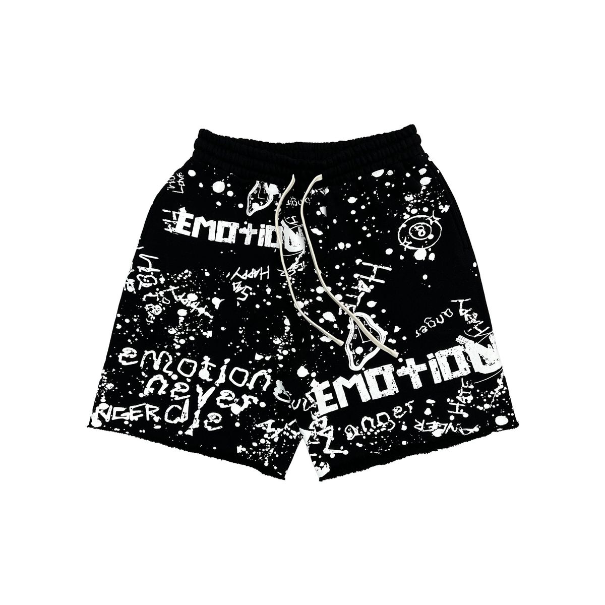Mixed Emotions Black 'Graffiti' shorts