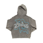 Mixed Emotions Rhinestone Grey Hoodie