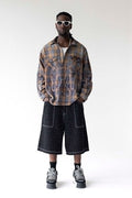 Black Island Studded Flame Check