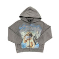 Mixed Emotions Rhinestone Grey Hoodie