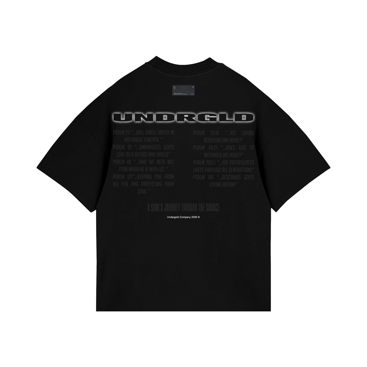 Undergold Holy State Journey Boxy Fit Tshirt Black