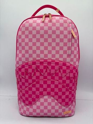 SPRAYGROUND PINK SHARKS IN PARIS PATCH BACKPACK (B8717)