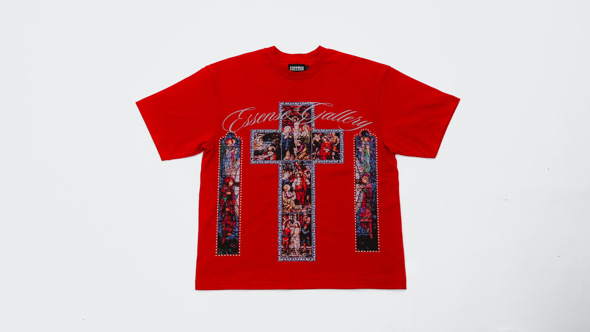 Essense Red Washed Sacred Glass Tee