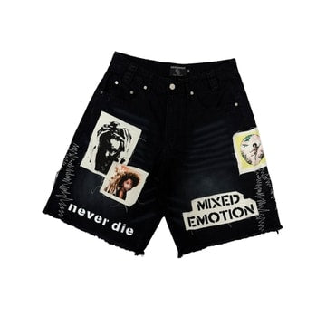 MIXED EMOTIONS Black “Chaos” Carpenter Shorts