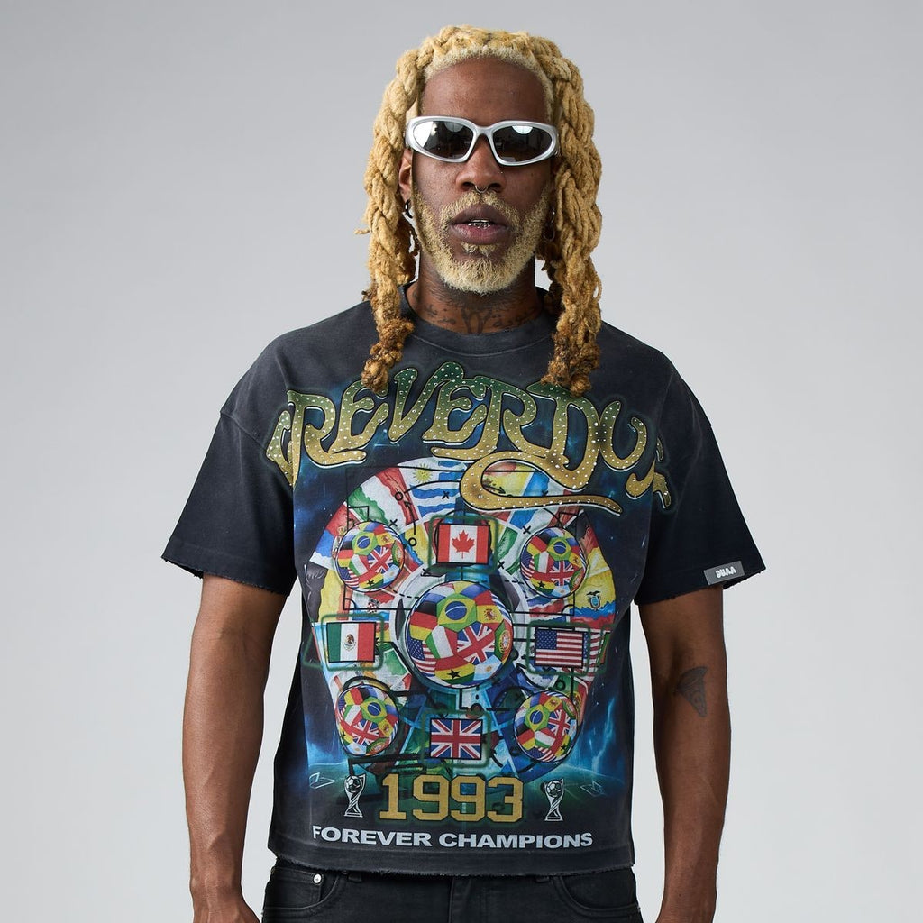 DUAA WORLDWIDE BLACK T-SHIRT