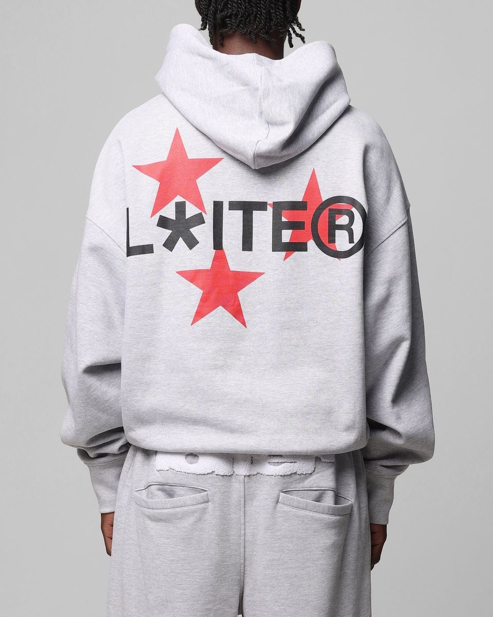 Loiter Trackstar Grey Marle Hoodie