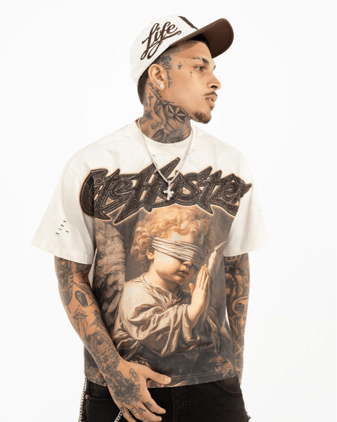 LIFE HUSTLERS BLING ANGEL T-SHIRT