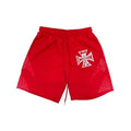 Mixed Emotion Red ‘Classic’ Nylon ShortsRed ‘Classic’ Nylon Shorts