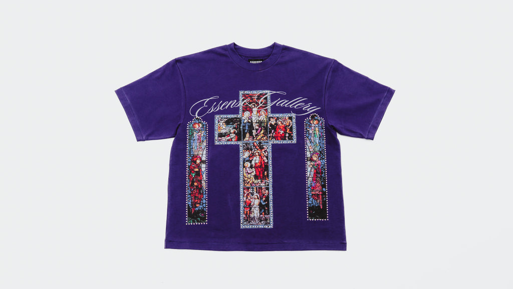 Essense Purple Washed Sacred Glass Tee