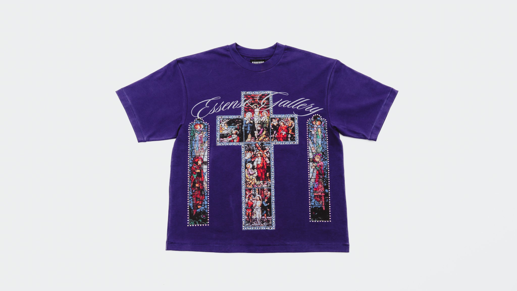 Essense Purple Washed Sacred Glass Tee