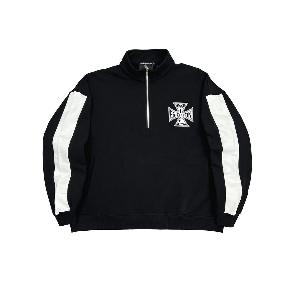 Mixed Emotions Black “Quarter” zip Jacket