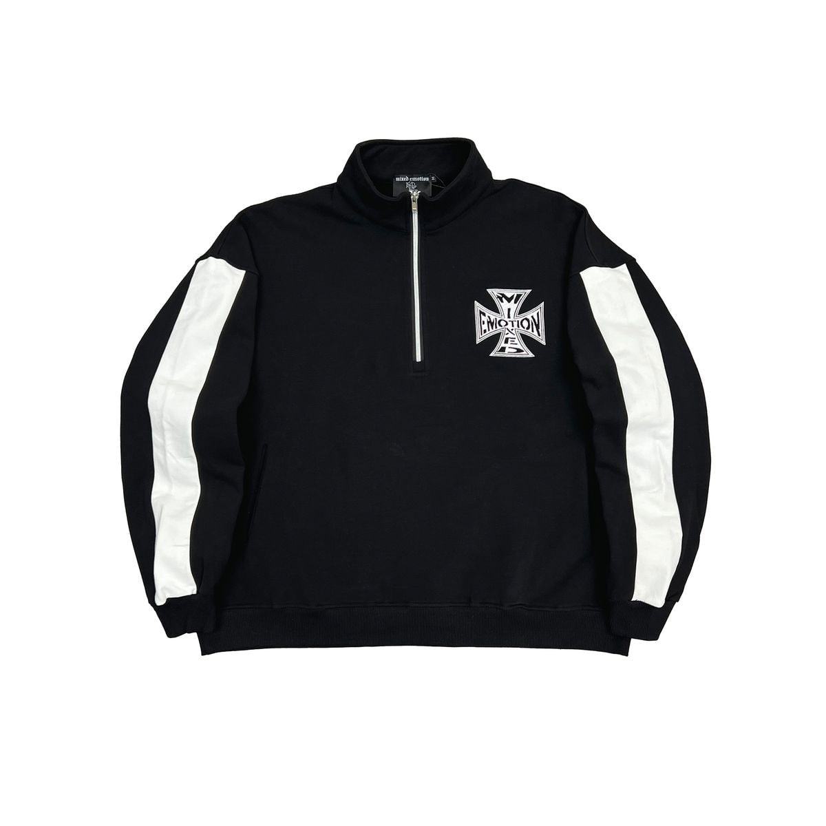 Mixed Emotions Black “Quarter” zip Jacket