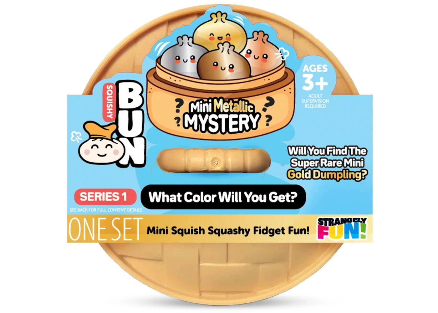 Squishy Bun Mini Metallic Mystery : Gold Dumpling Edition Blind Box