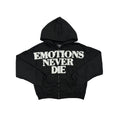 MIXED EMOTION ‘End’ Rhinestone hoodie