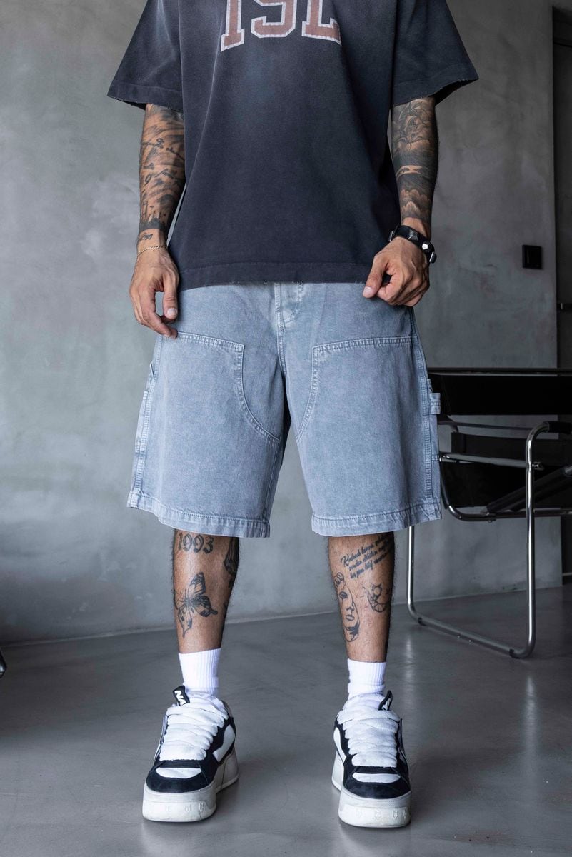 Black Island Gray Denim Shorts