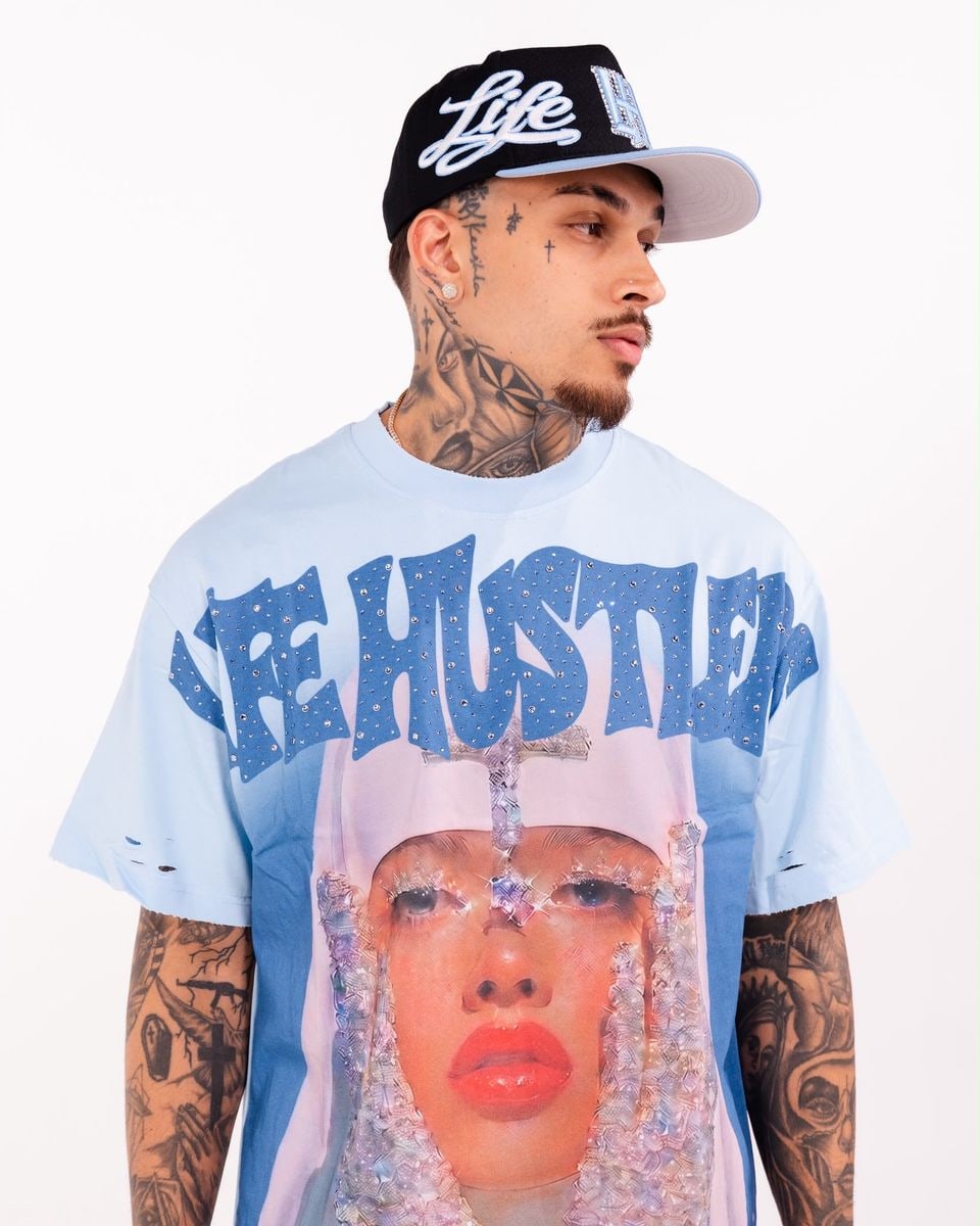 LIFE HUSTLERS (Crystal Tears BLUE Tee)