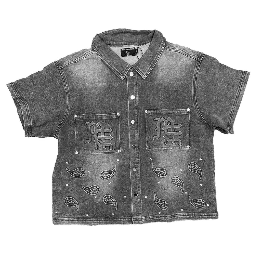 Mixed Emotions 'Paisley' Denim Grey Shirt