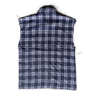 Essense Navy Sleeveless Flannel