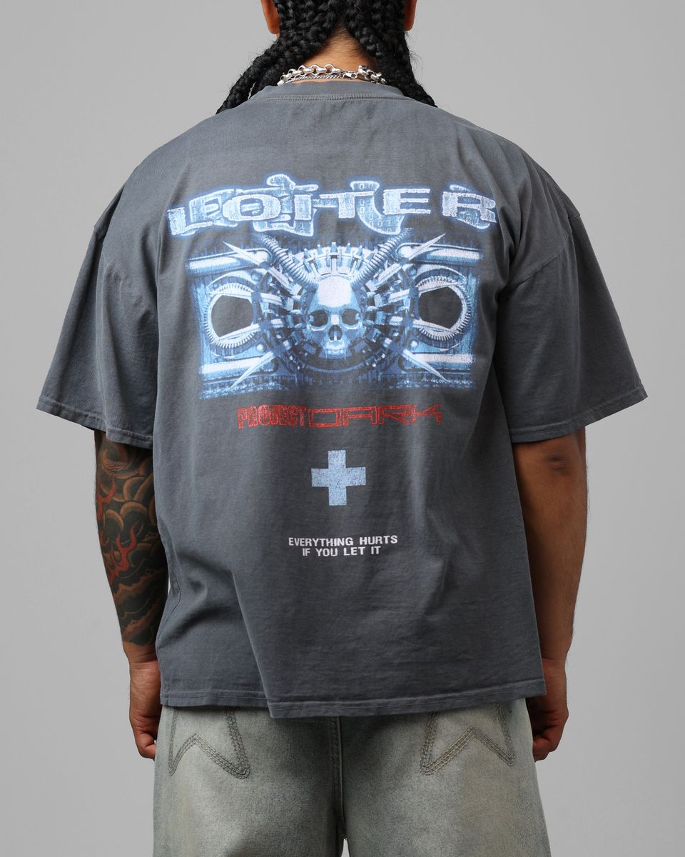 Loiter Project Dark Vintage T-Shirt Washed Charcoal