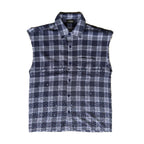 Essense Navy Sleeveless Flannel