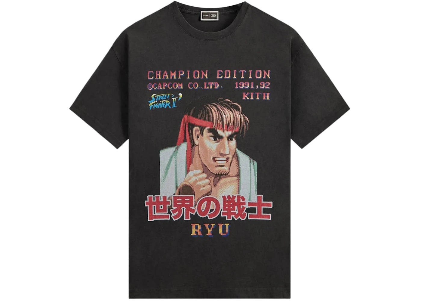 Kith x Capcom Ryu Champion Edition Vintage Tee Black