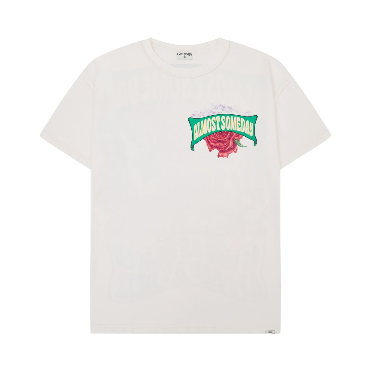 ALMOST SOMEDAY WHT HOLYROSE TEE