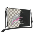 SPRAYGROUND CREAM CHECK SIDE DRIP CROSSOVER CLUTCH (B8919)