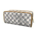 SPRAYGROUND GRAFF EMBOSSED CREAM CHECK POUCH (B8987)