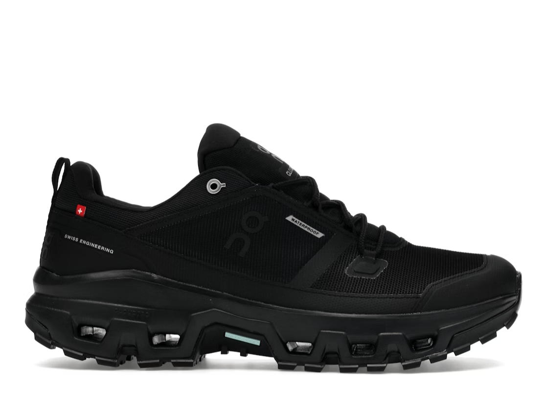 On Running Cloudrock Low Waterproof All Black