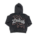Mixed Emotions Rhinestone Black Hoodie