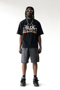 Black Island Oversized Logo Graphic Black T-Shirt