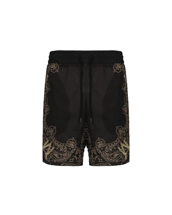 Aurum Black Bandana Shorts