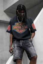 Black Island Oversized Racing Club Black T-Shirt