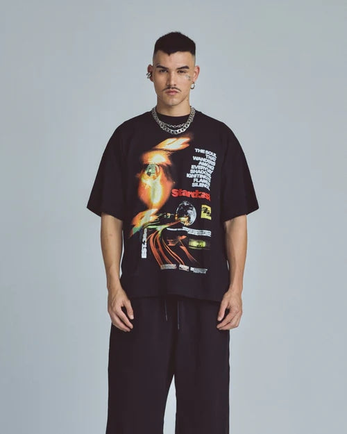 UNDERGOLD STARDUST NIGHT DRIVE TSHIRT BLACK
