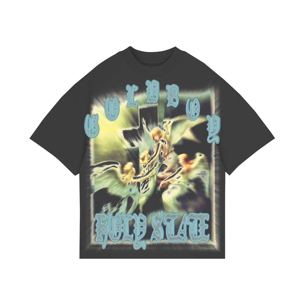 Undergold Holy State Divinity Boxy Fit Tshirt Vintage Black